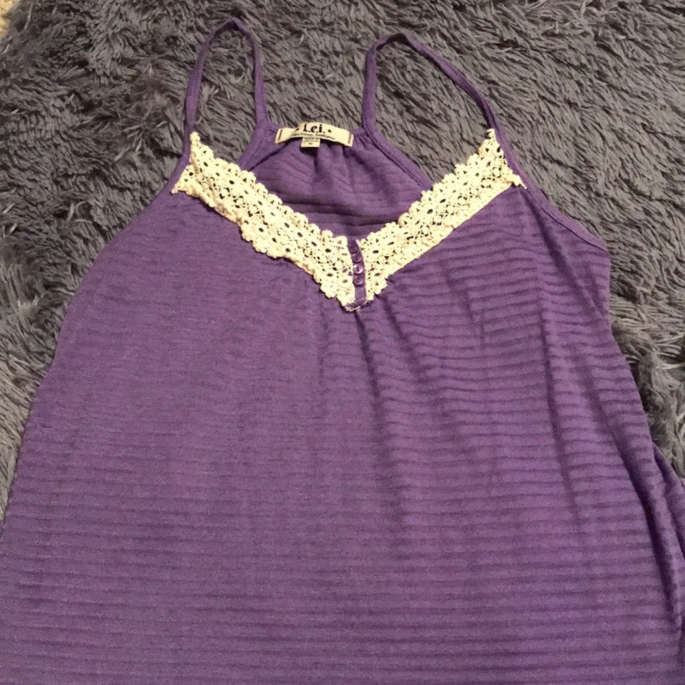 Purple stripped tank top